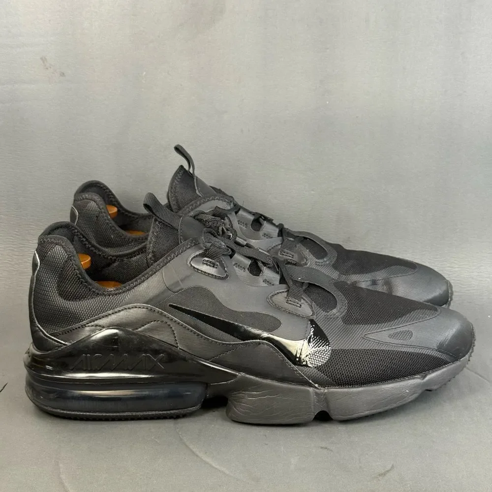 Nike Men's Air Max Infinity 2 triple black athletic sneaker shoes size 14